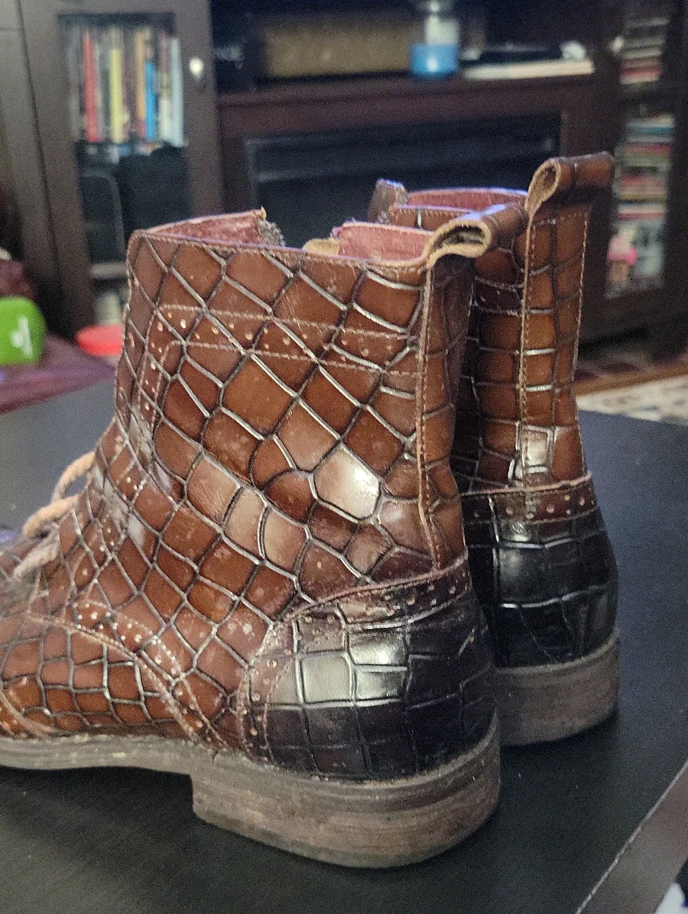 Giovanni Vintage Style Leather Lace-Up Ankle Boots Size 9